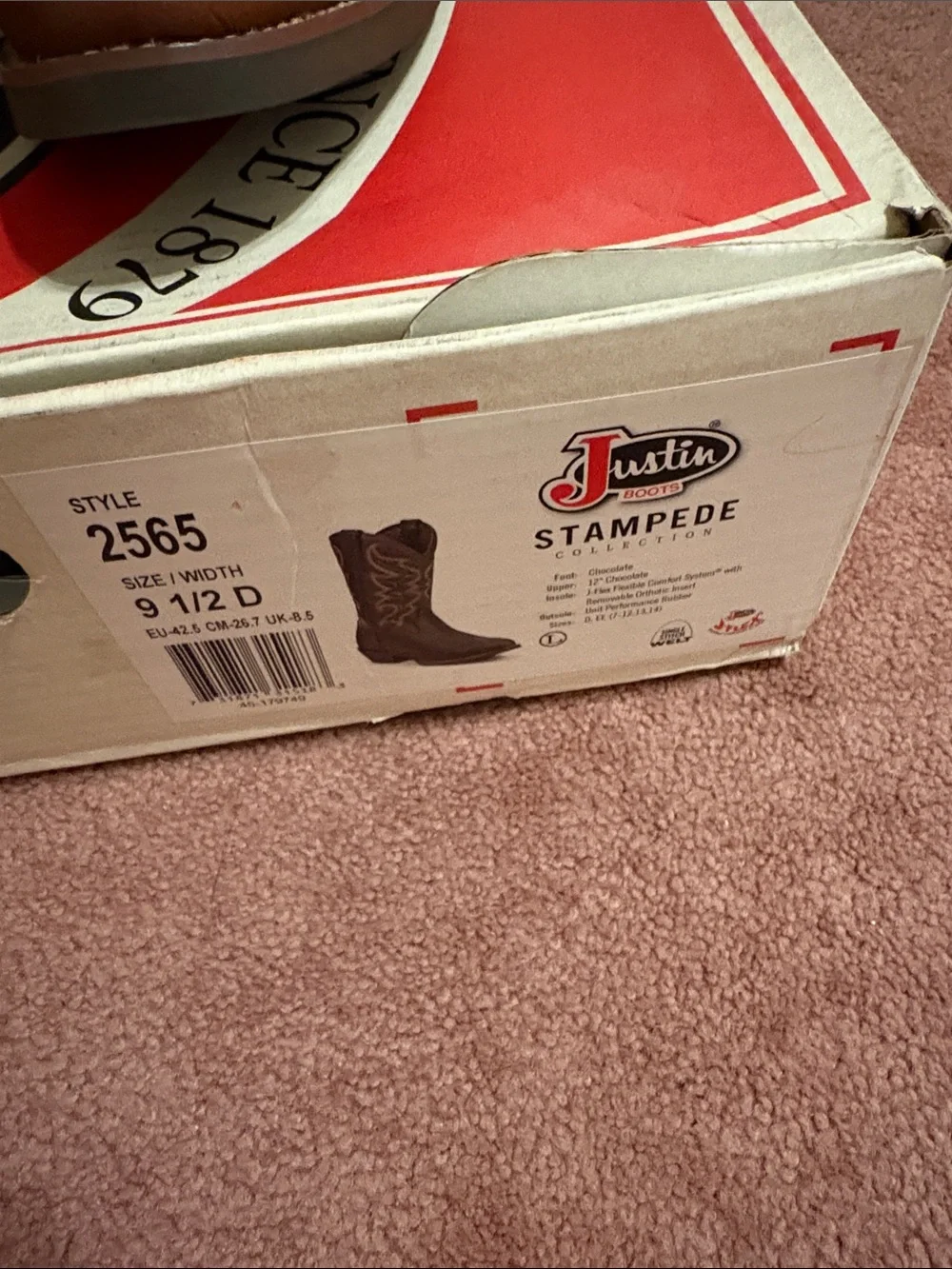 Justin Boots Brown Leather Western Cowboy Boots